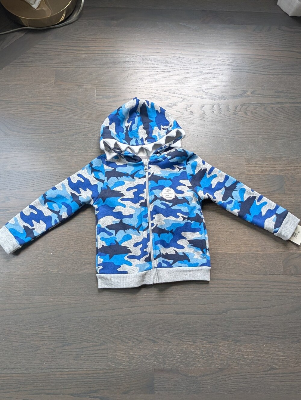 Falls Creek Toddler Boys Camouflage Shark Hoodie, Blue, 3T